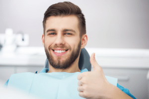 smiling dental patient